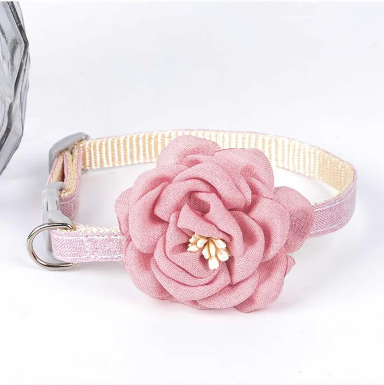 Adjustable Cat Flower Collar with Safety Button-My Little Pet