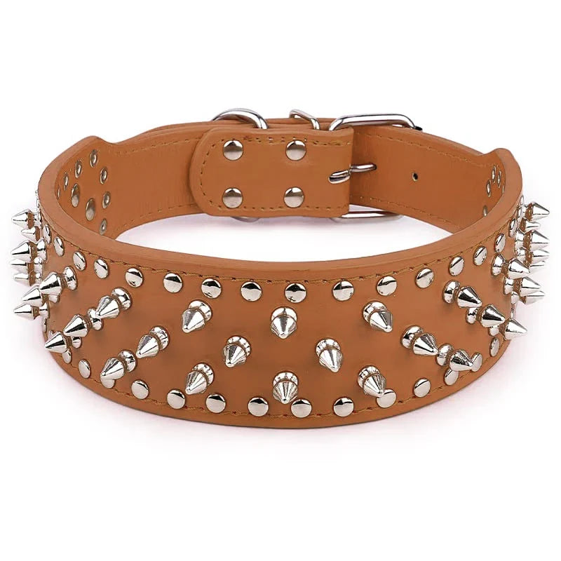 Adjustable Spiked Dog Collar for Small to Medium Dogs - Anti-Bite, Studded Design-My Little Pet