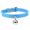 Customizable PU Leather Cat Collar with Bell and Engraving Options-My Little Pet