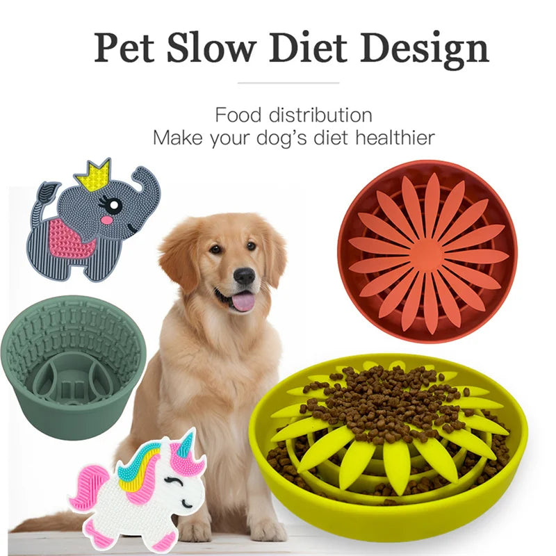 Silicone Slow Feeder for Pets - Anti-Choke Licking Pad for Cats and Dogs-My Little Pet