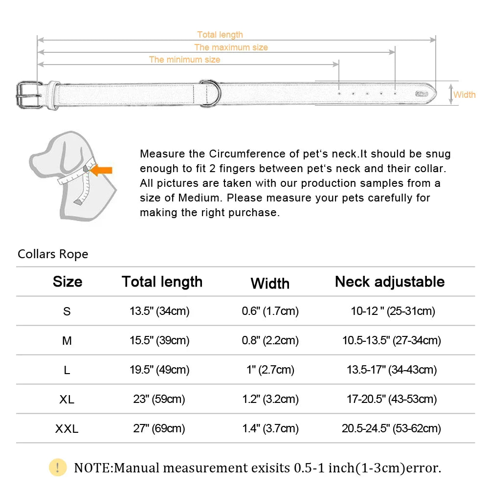 Premium Leather Dog Collar for Large Breeds-My Little Pet