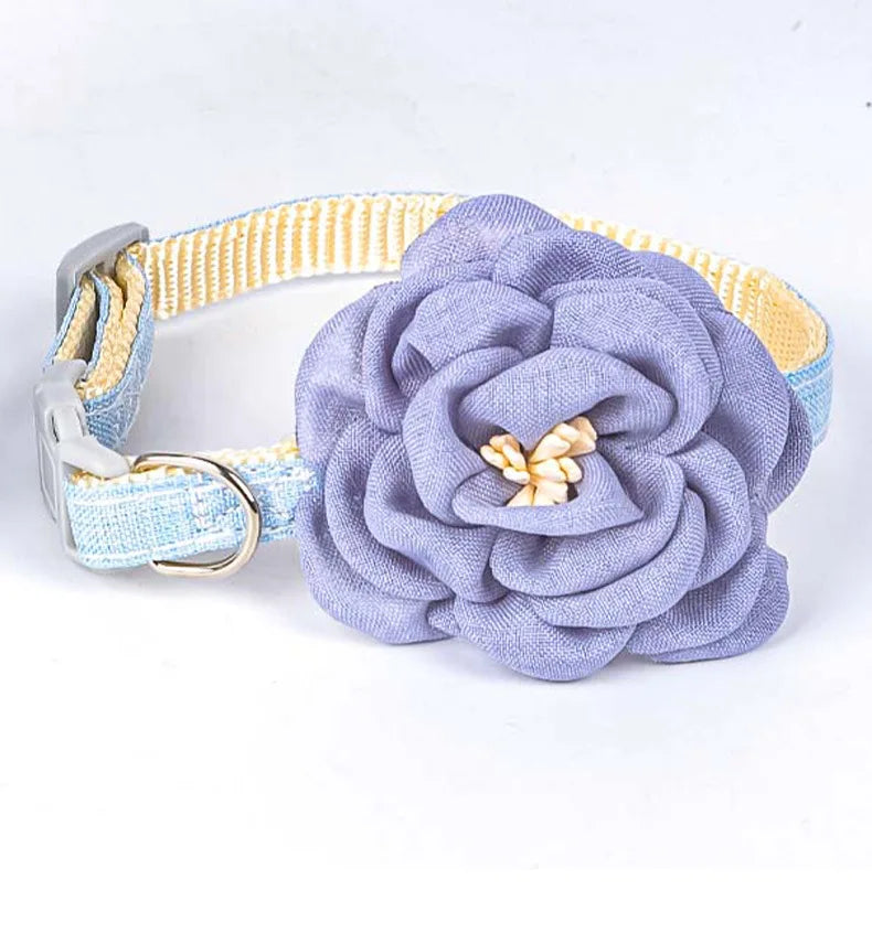 Adjustable Cat Flower Collar with Safety Button-My Little Pet