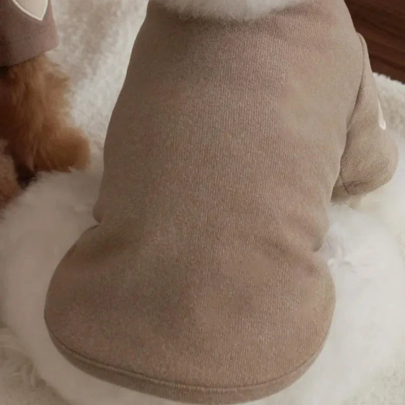 Cute Love Bear Hoodie for Pets - Warm Polyester Clothing for Dogs and Cats-My Little Pet