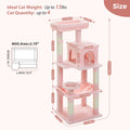 5-Level Indoor Cat Tree with Metal Frame and Top Perch-My Little Pet