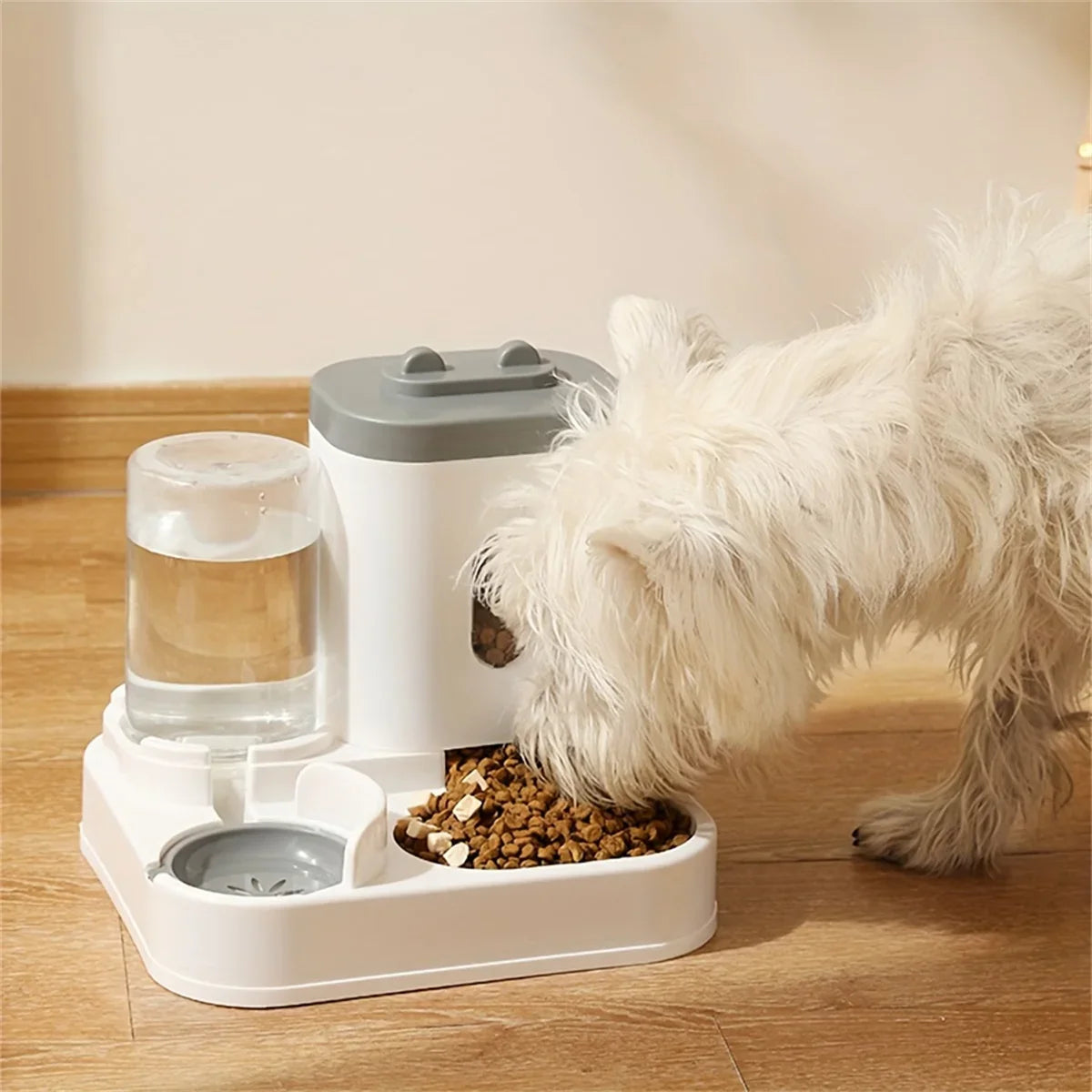 Automatic Pet Feeder with Large Capacity and Water Fountain – Elevated Feeding Station for Cats and Dogs-My Little Pet