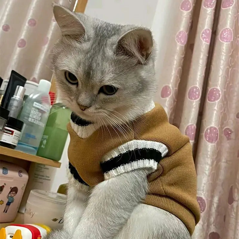 Cozy Autumn/Winter Pet Sweater for Cats and Small Dogs-My Little Pet