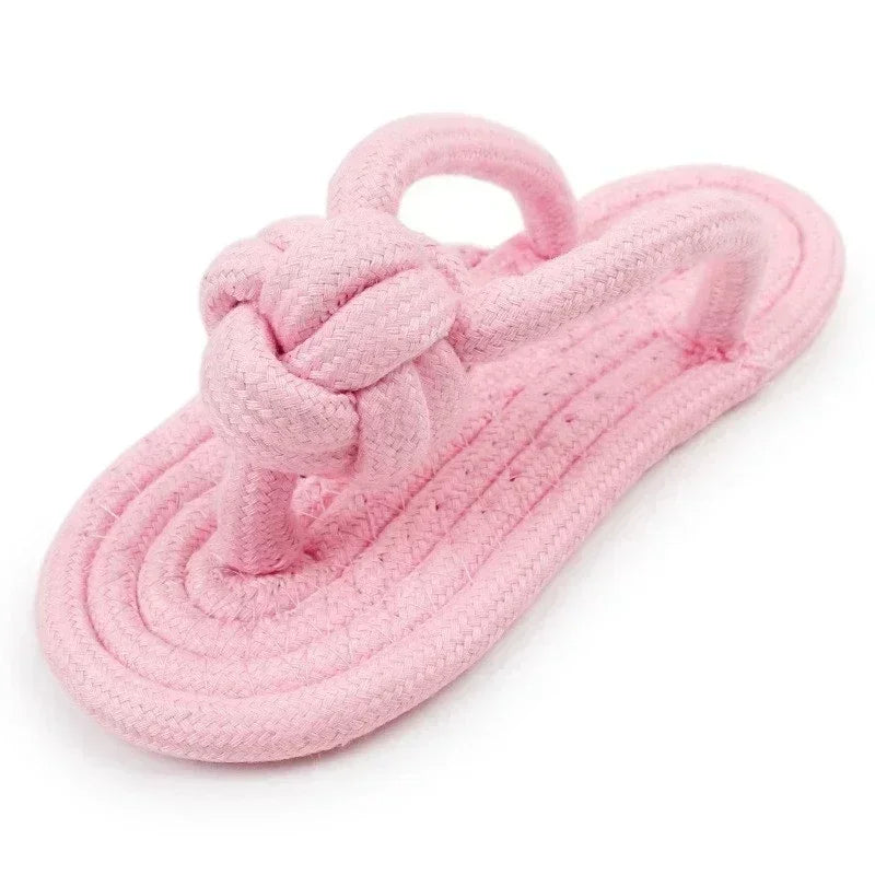 Durable Cotton Slipper Rope Dog Toy for Teeth Training and Interactive Play-My Little Pet