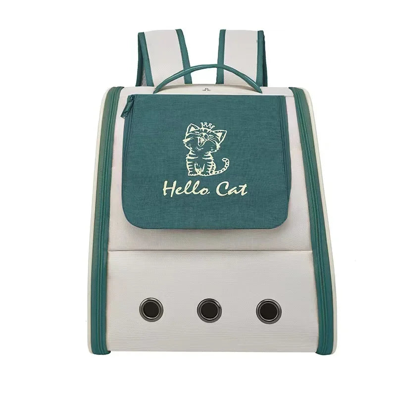Breathable Cat Carrier Backpack with Multi-Access Doors and Safety Features-My Little Pet