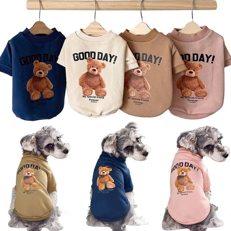 Cozy Winter Pet Sweater with Bear Design for Small to Medium Dogs and Cats-My Little Pet