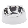 Non-Slip Cat Bowl with Stainless Steel Insert – Cute Ear Design-My Little Pet