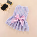 Chic Striped Butterfly Summer Dress for Pets-My Little Pet