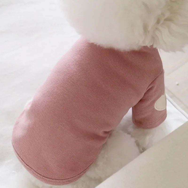 Cute Love Bear Hoodie for Pets - Warm Polyester Clothing for Dogs and Cats-My Little Pet