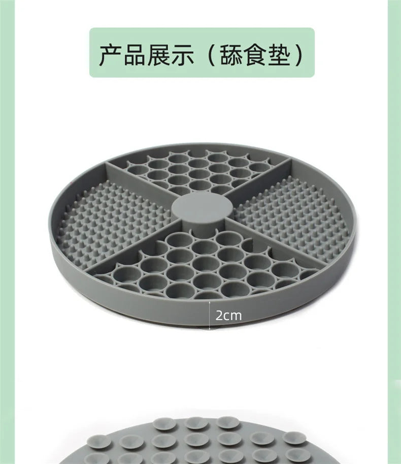 Silicone Licking Mat for Pets with Suction Cups - Slow Feeder for Anxiety Relief-My Little Pet