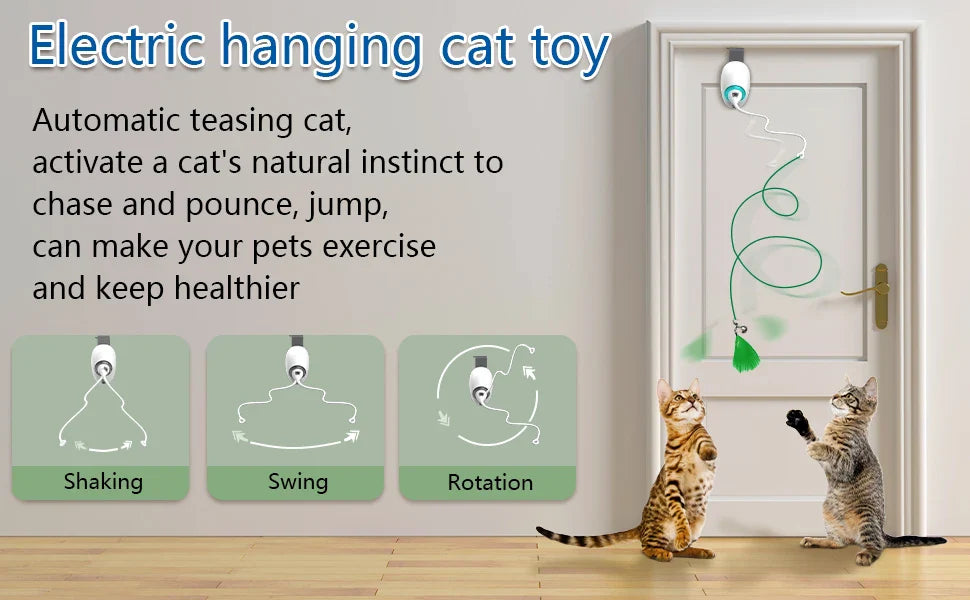 Electric Cat Toy - Interactive Automatic Teaser with Motion Modes-My Little Pet
