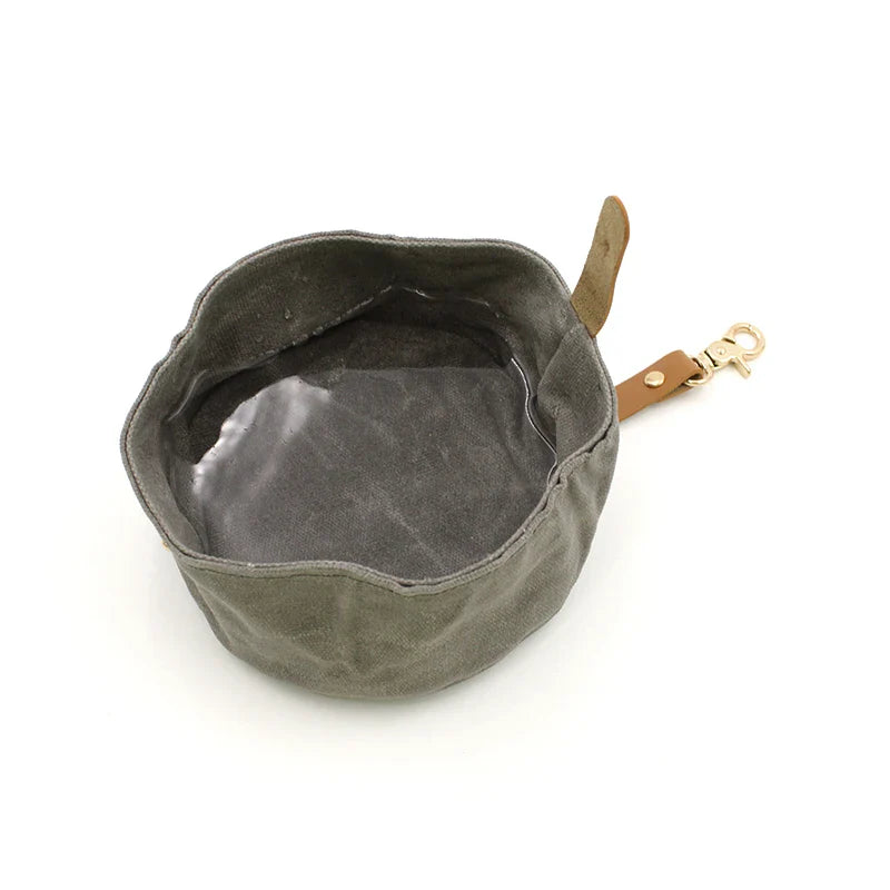 Foldable Canvas Dog Bowl for Travel - Large Capacity-My Little Pet