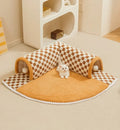 Cozy Cat Bed with Play Tunnel - Multifunctional Pet House & Mat-My Little Pet