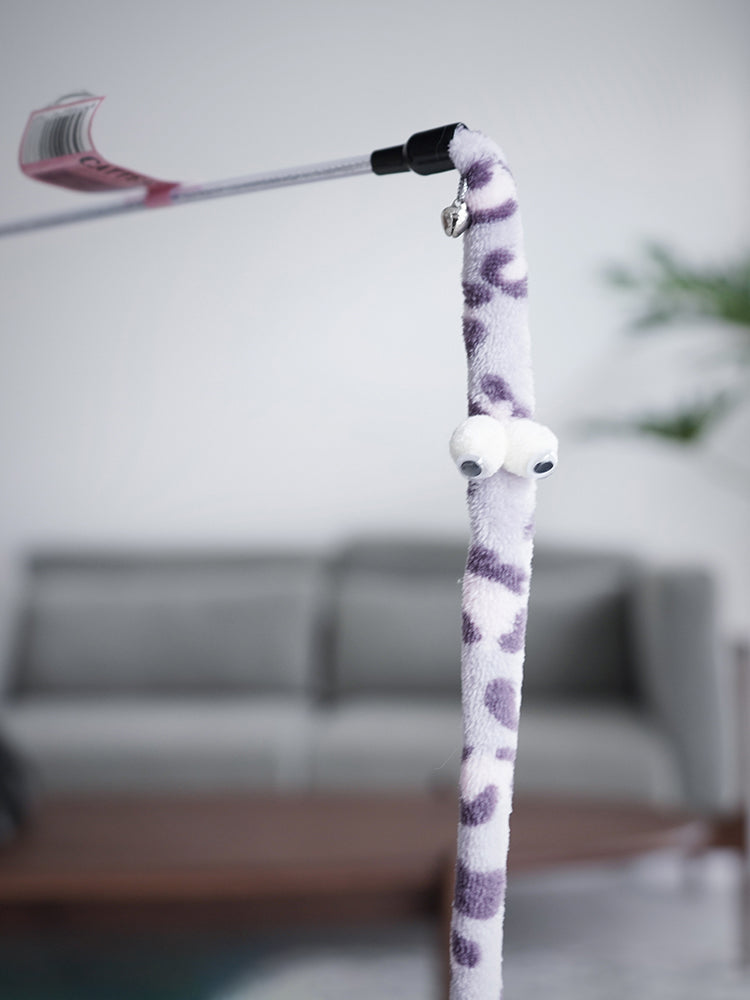 Colorful Caterpillar Cat Teaser Wand – Interactive Feather Toy for Cats-My Little Pet