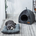 Cozy Winter Cat Bed - Plush Foldable Pet House for Cats and Small Dogs-My Little Pet