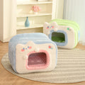 Cozy Cat Bed - Soft Velvet Pet House with Breathable Comfort Cushion-My Little Pet