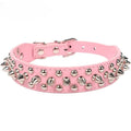 Adjustable PU Leather Spiked Dog Collar – Stylish Punk Rivet Design for Small Dogs and Cats - My Little Pet
