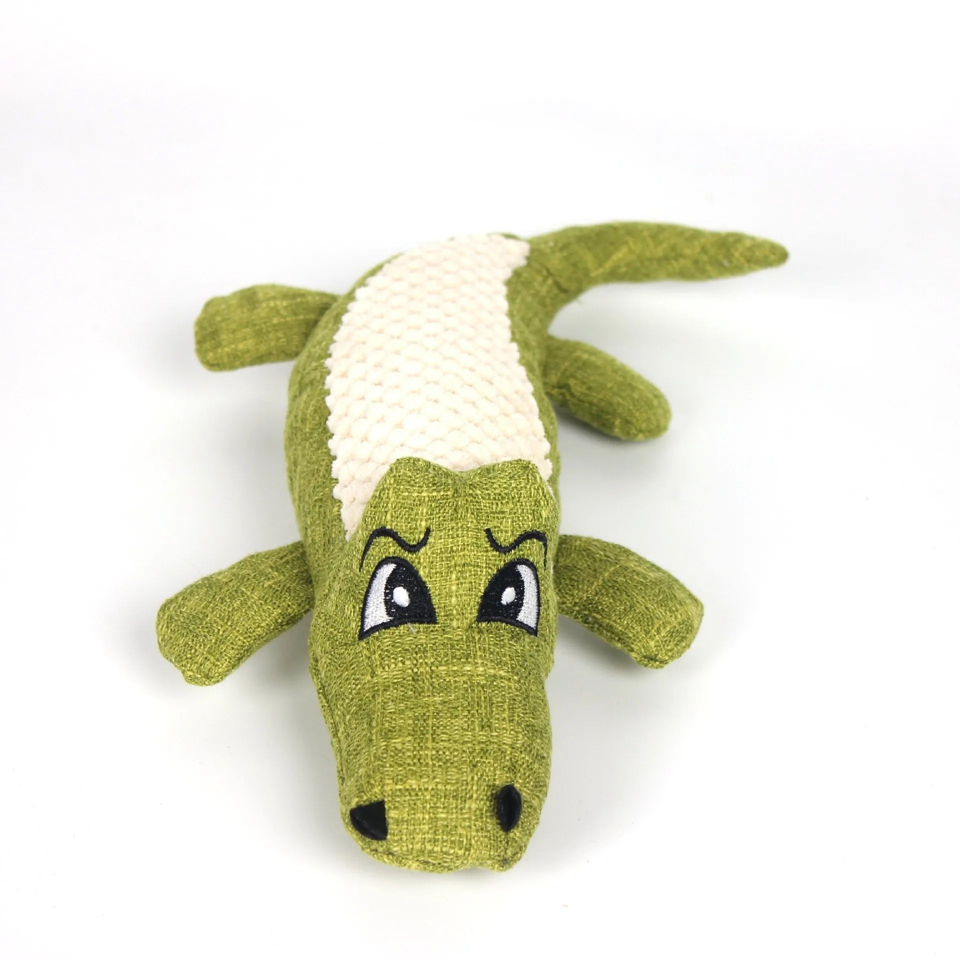 New Plush Crocodile Dog Toy – Sound-Making Corn Velvet Chew Toy for Dental Health-My Little Pet