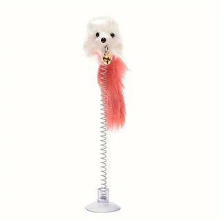Colorful Cat Toy with Suction Cup and Spring Bell-My Little Pet