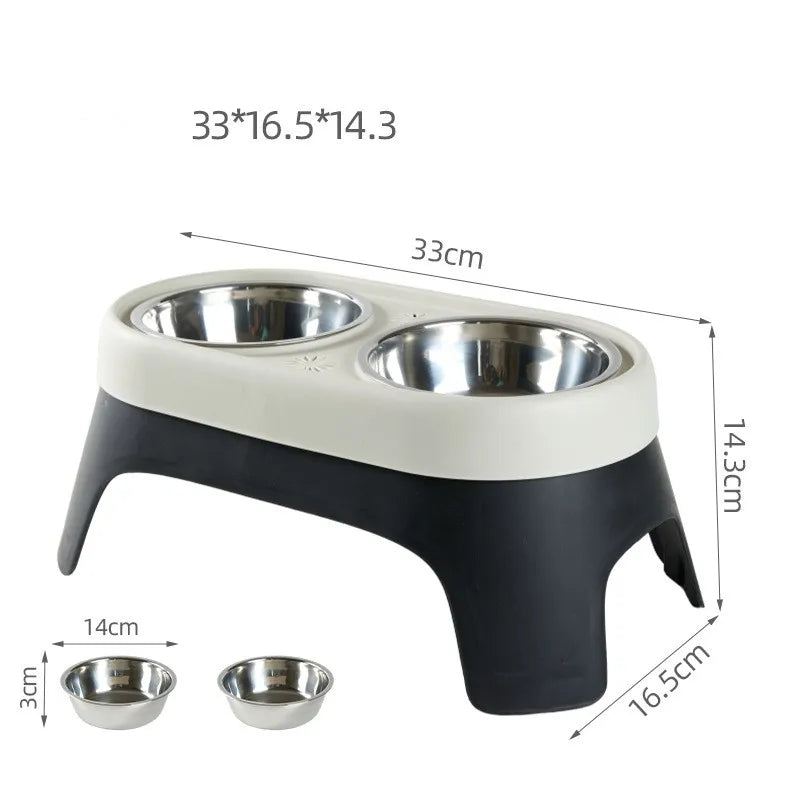 Elevated Stainless Steel Dog and Cat Feeder-My Little Pet