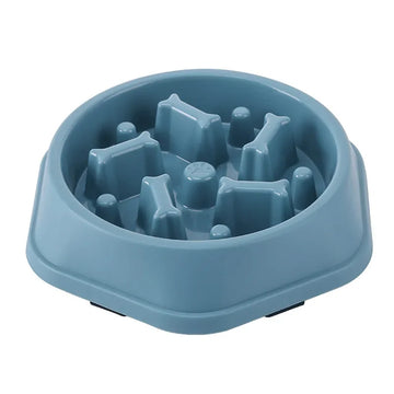 Pet Slow Food Bowl - Anti-Choking Feeder Dish for Dogs, PP Plastic Anti-Gulping Feeding Plate - My Little Pet