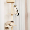 Floor-to-Ceiling Cat Tree - 228-274cm Tall Cat Climbing Tower-My Little Pet