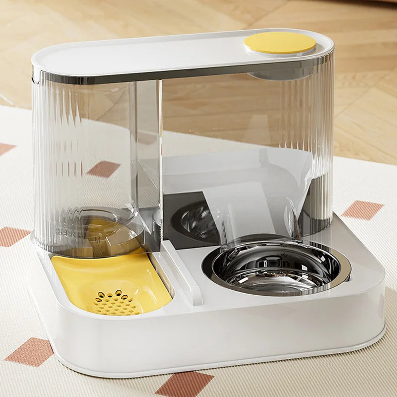 2-in-1 Automatic Cat Feeder & Water Dispenser - Large Capacity Pet Station-My Little Pet