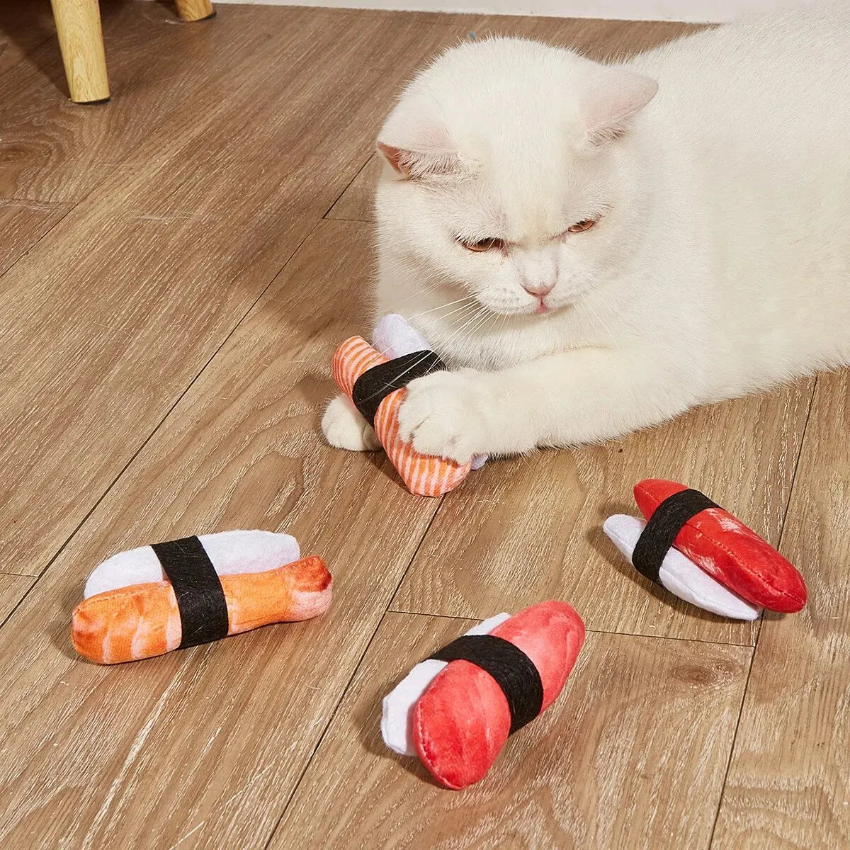 Catnip-Infused Sushi Plush Cat Toy-My Little Pet