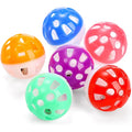 Colorful Plastic Cat Toy Balls with Jingle Bells - Pack of 6/100-My Little Pet