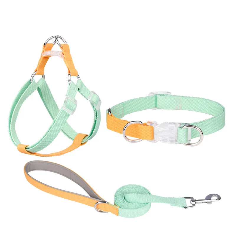 Adjustable Dog Harness and Leash Set for All Breeds-My Little Pet