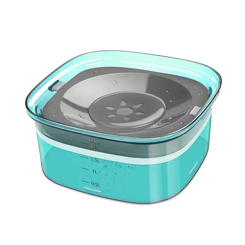 Anti-Splash Pet Water Bowl with 2L Capacity, No Mess Dispenser-My Little Pet