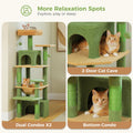 Deluxe Cat Tree Tower for Large Cats - 136cm Height with Hammocks, Condos, and Scratching Posts-My Little Pet