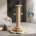 Deluxe Wooden Cat Scratching Post with Sisal and Interactive Toys-My Little Pet
