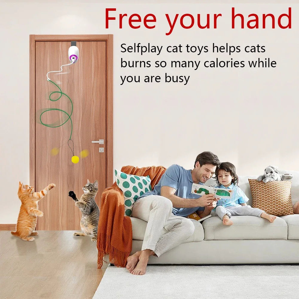 Electric Cat Toy - Interactive Automatic Teaser with Motion Modes-My Little Pet