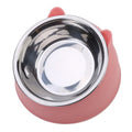 Non-Slip Cat Bowl with Stainless Steel Insert – Cute Ear Design-My Little Pet