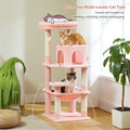 5-Level Indoor Cat Tree with Metal Frame and Top Perch-My Little Pet