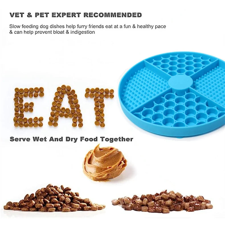 Silicone Licking Mat for Pets with Suction Cups - Slow Feeder for Anxiety Relief-My Little Pet