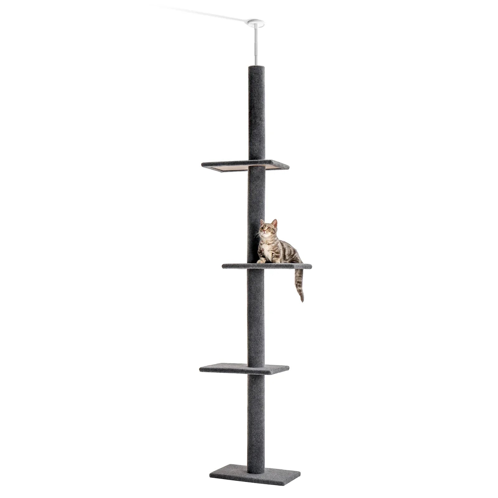 Floor-to-Ceiling Cat Tree - 228-274cm Tall Cat Climbing Tower-My Little Pet