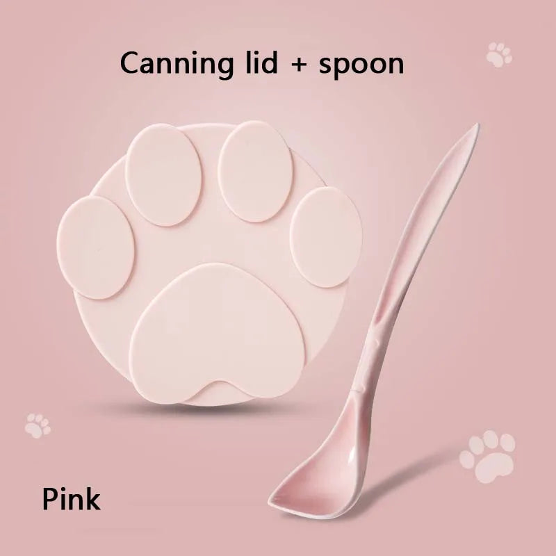 Silicone Pet Food Can Lid with Integrated Spoon-My Little Pet