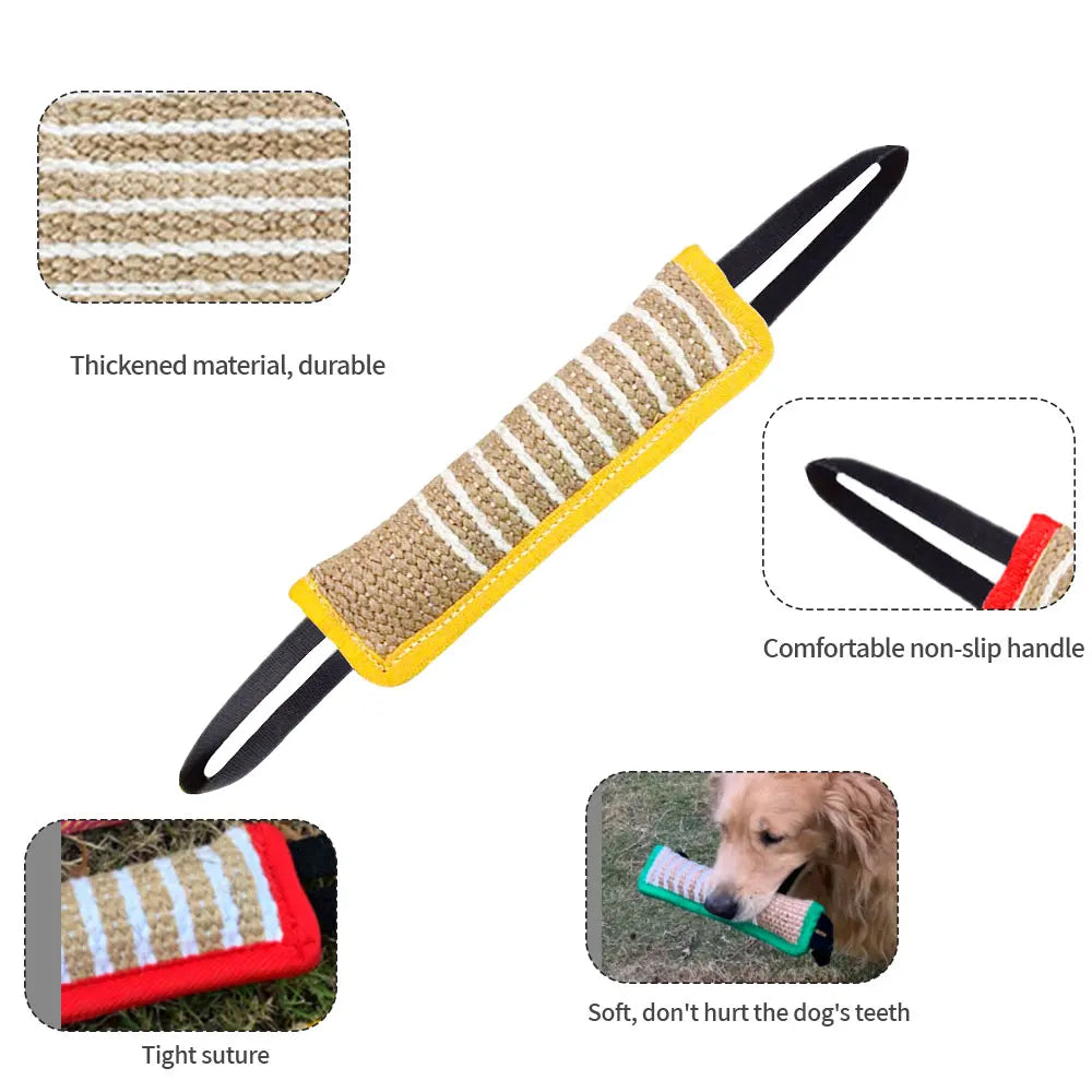 Jaoseko Dog Training Chew Toys - Durable Linen Bite Rods for Teeth Grinding and Interactive Play-My Little Pet