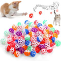 Colorful Plastic Cat Toy Balls with Jingle Bells - Pack of 6/100-My Little Pet