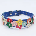 Floral Faux Leather Pet Collar for Dogs and Cats-My Little Pet