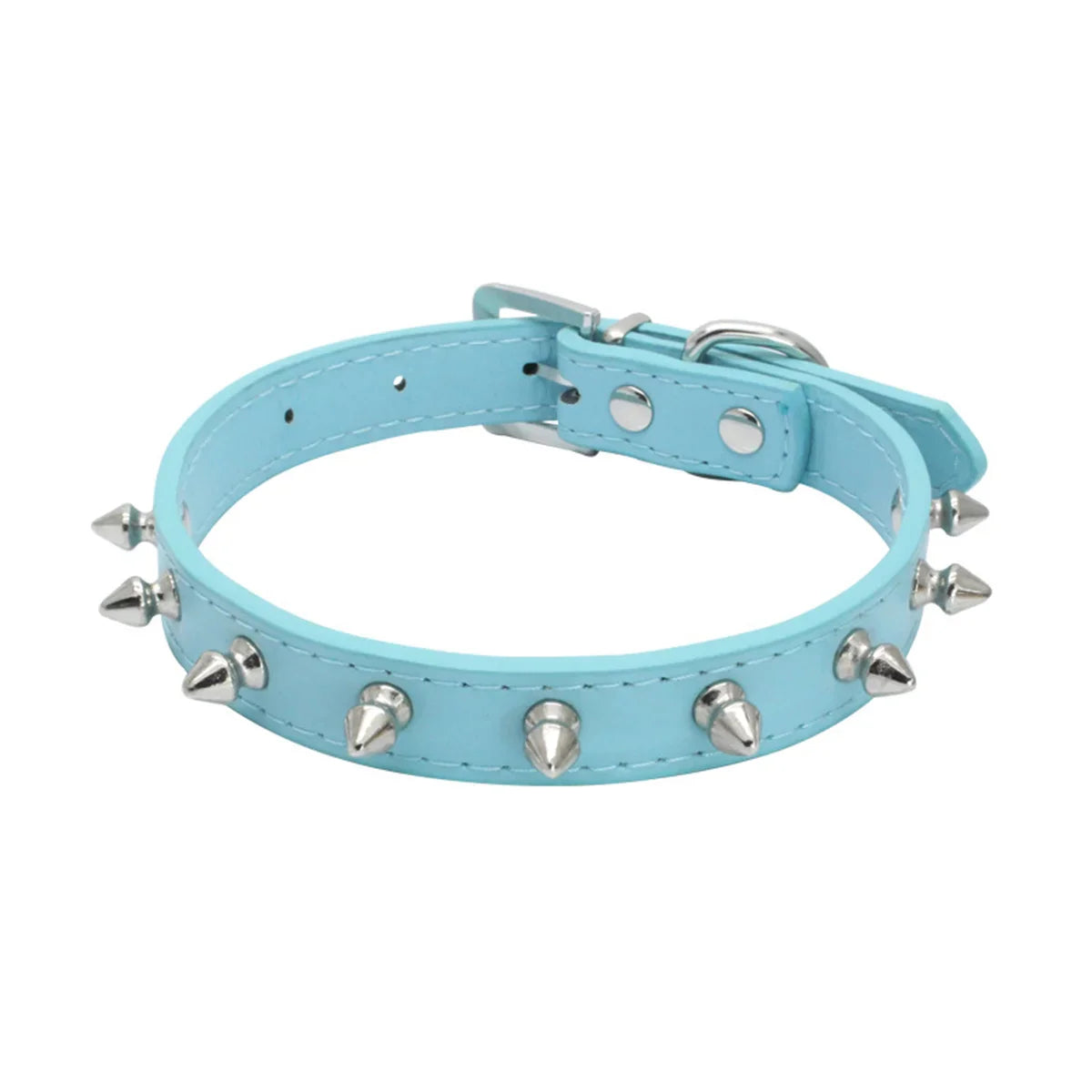 Adjustable PU Leather Spiked Pet Collar - Punk Rivet Design for Cats & Small Dogs-My Little Pet
