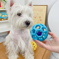 Geometric Rubber Chew Ball with Bell for Dogs - Interactive and Teeth Cleaning Toy-My Little Pet