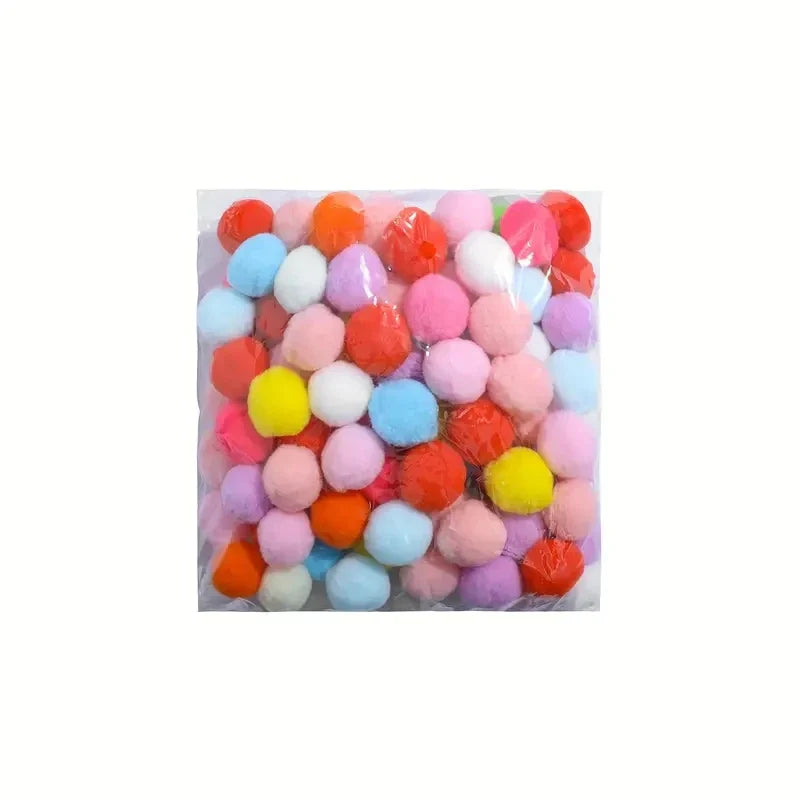 Colorful Cat Pom Pom Balls - Pack of 50/100-My Little Pet
