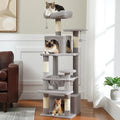 Deluxe Cat Tree Tower for Large Cats - 136cm Height with Hammocks, Condos, and Scratching Posts-My Little Pet
