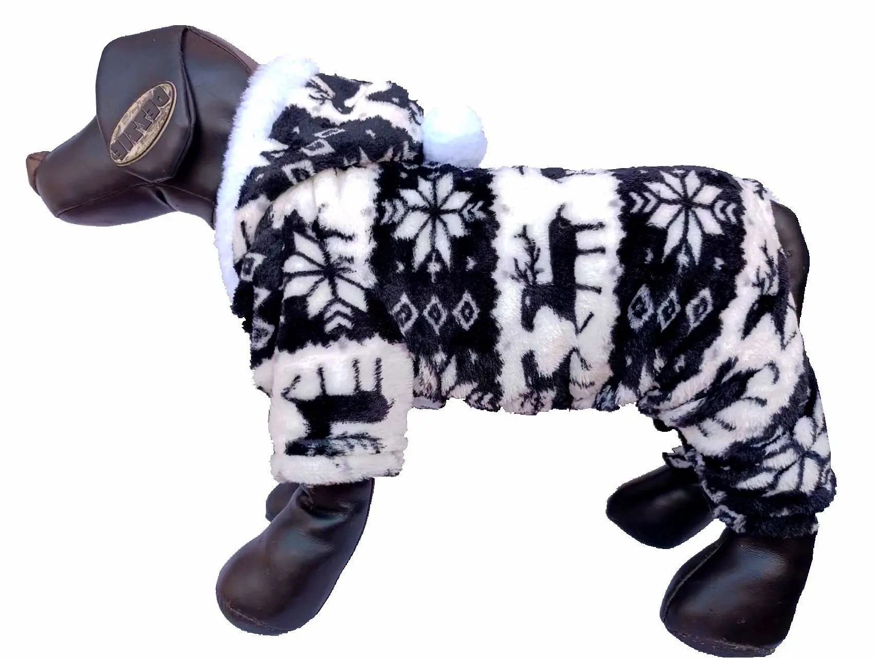 Winter Plush Dog Jumpsuit - Cozy Pet Pajamas for Small to Medium Dogs and Cats-My Little Pet